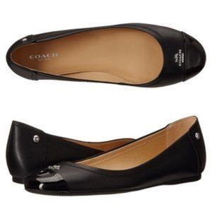 BNIB Coach Women's Chelsea Matte Calf Patent Leather Flats 9.5M